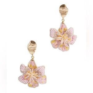 Mignonne Gavigan | Margarita Floral Drop Earrings | Pink/Gold/Yellow
